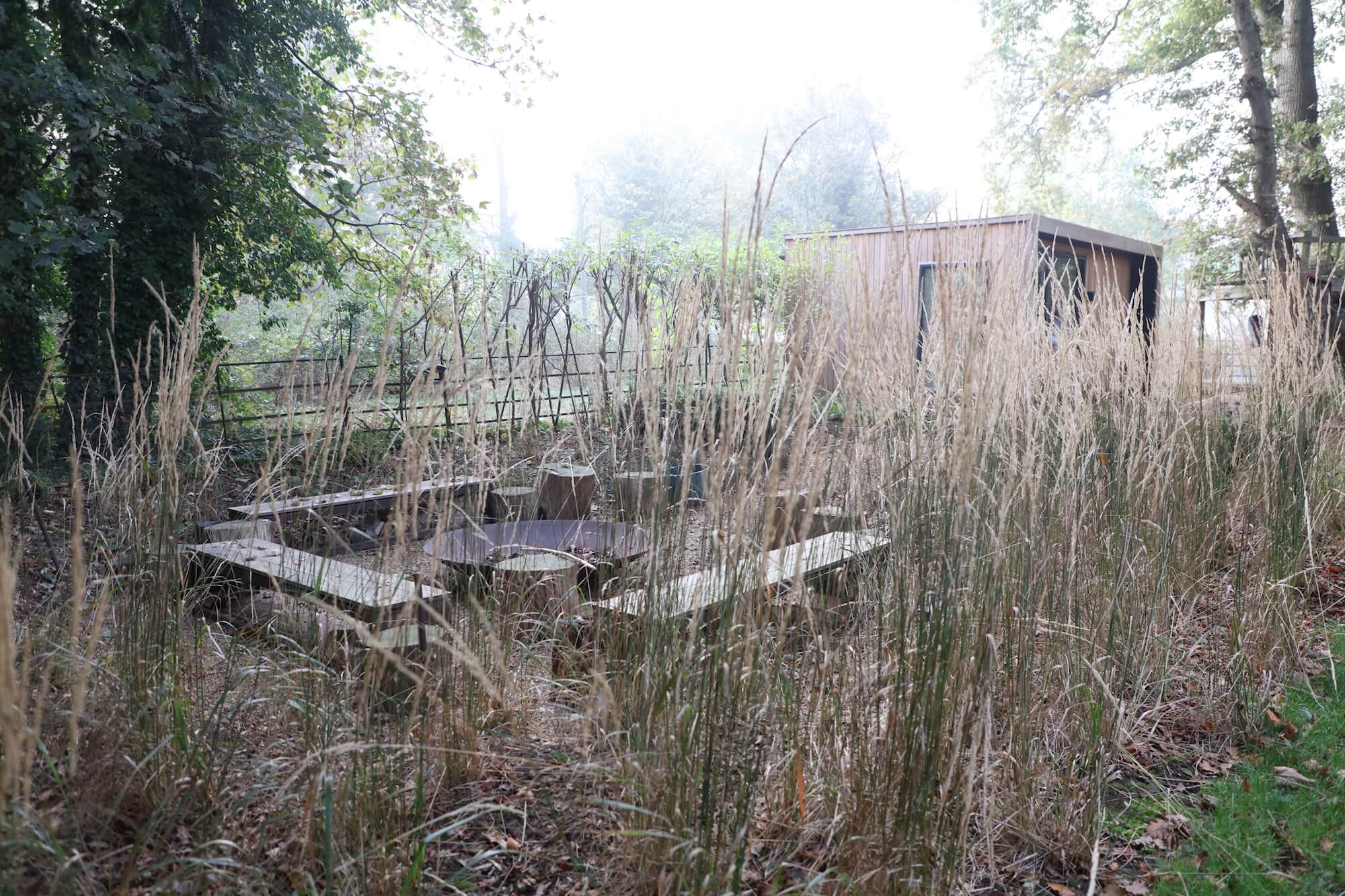 secret fire pit garden