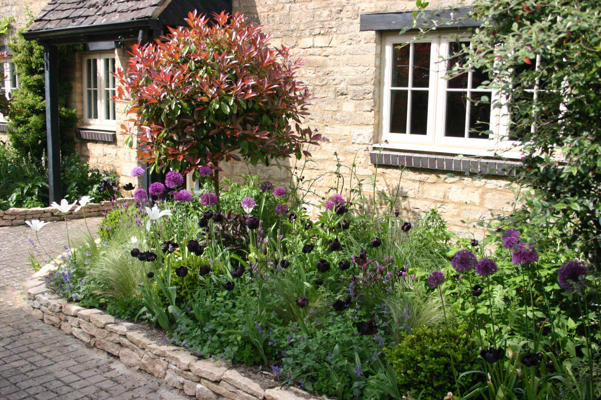 Cut flower garden in front garden of oxford home