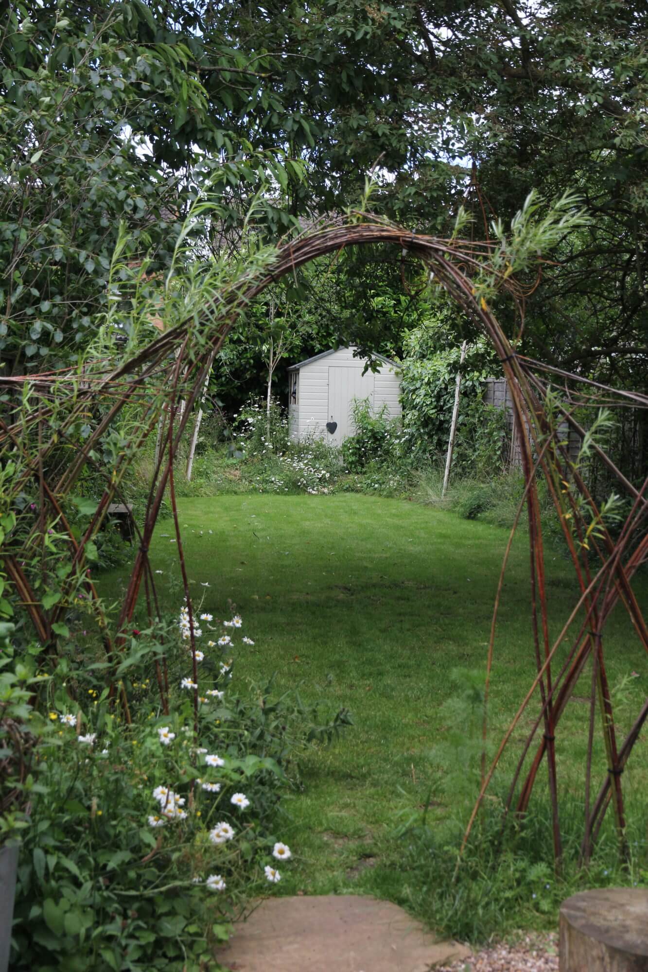 Woven willow arch way
