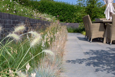 Cornwall Garden planting in sherbet colours