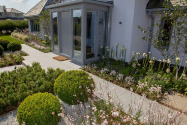 Cornwall Garden planting in sherbet colours