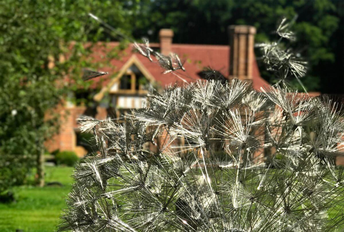 a garden sculpture in a henley-on-thames by garden designers mansion landscape Harpsden Wood House