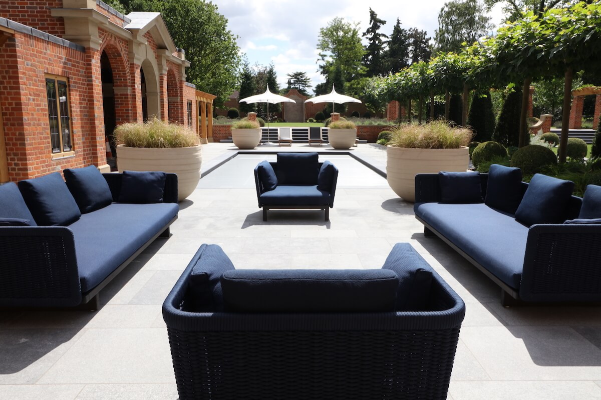 Harpsden Wood House in Henley-on-Thames grounds and gardens estate garden bespoke garden furniture