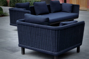 Paola Lenti garden furniture in a garden design