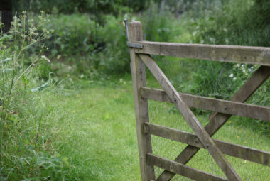 large country garden gate opening