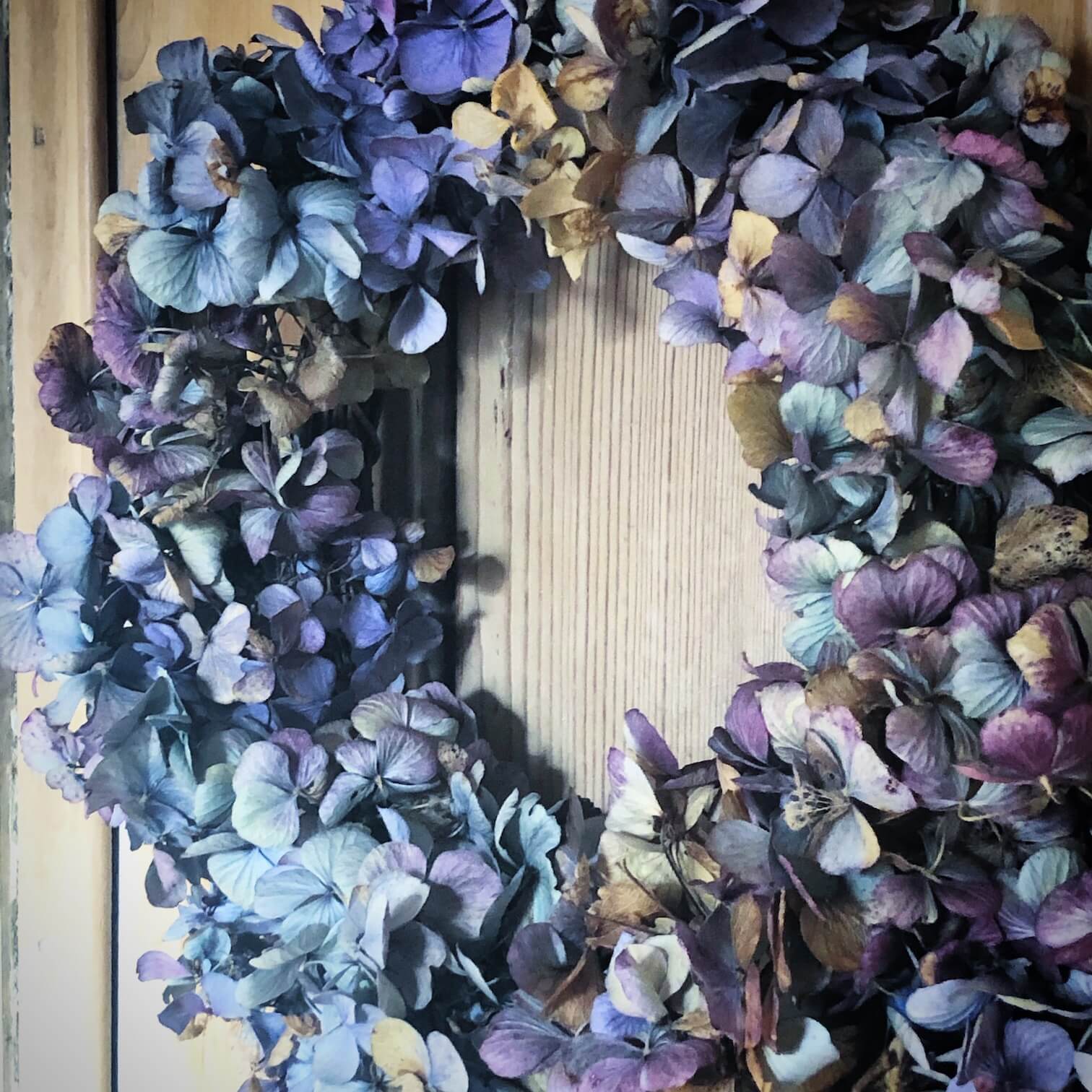 vintage hydrangea wreath