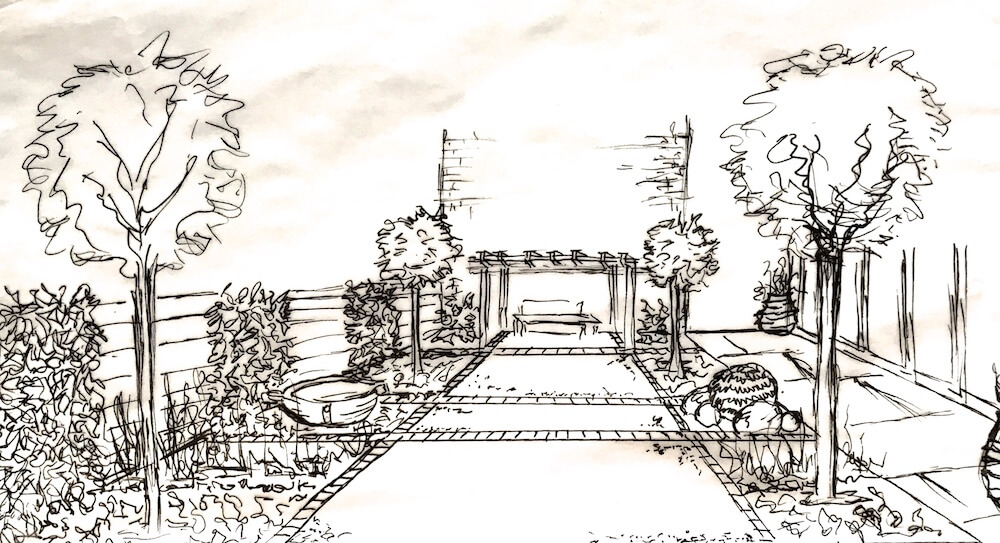 garden designer sketch