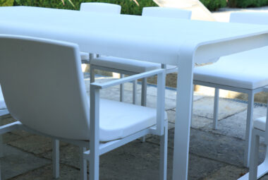 Modern white garden furniture