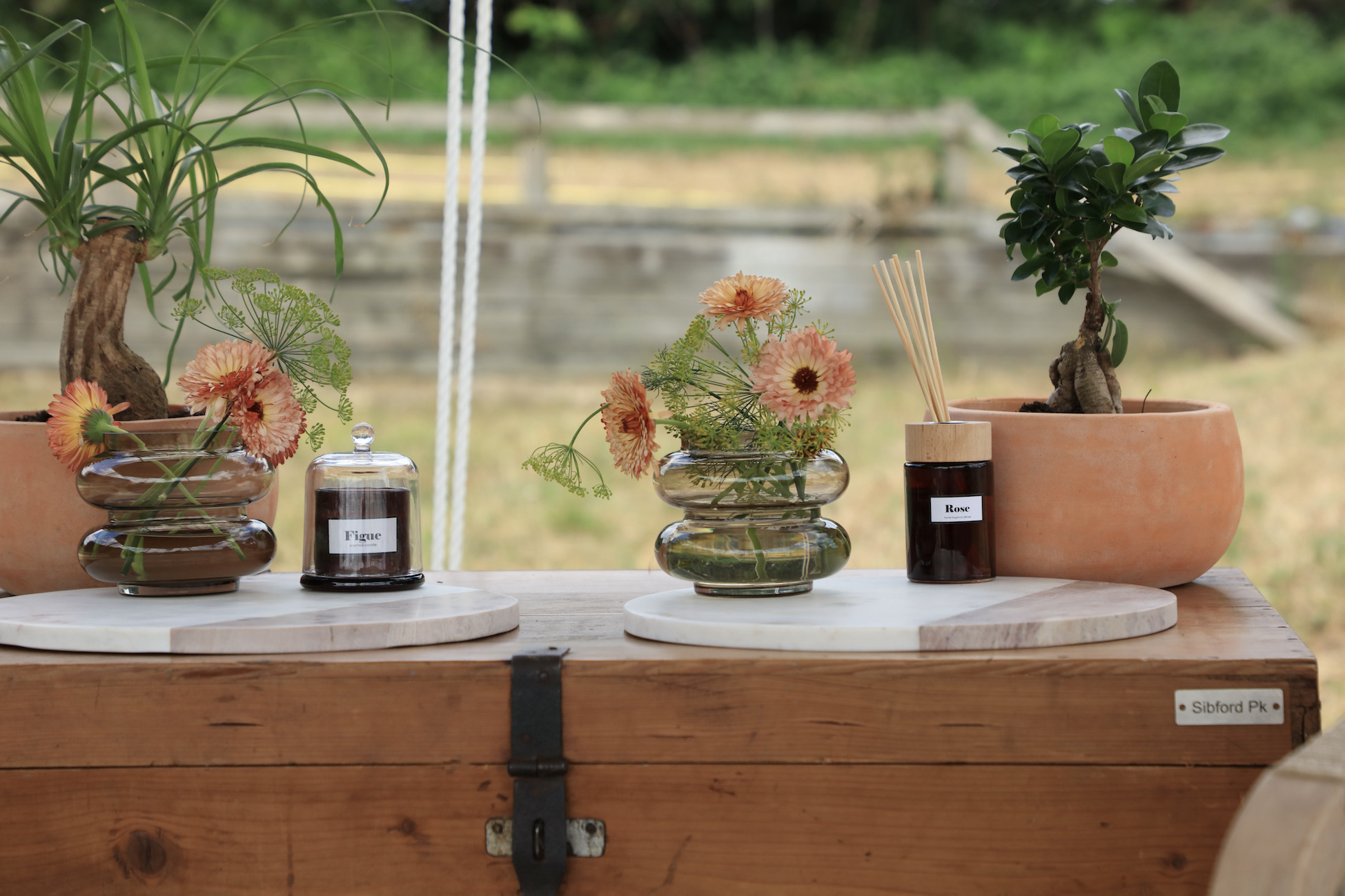 Rough luxe yurt pop up by tennis pavilion sibford park