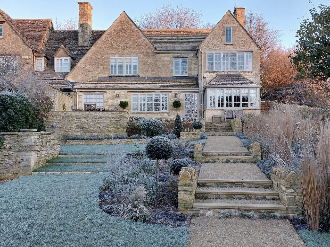 Morning frosty light over Filkins project by Hendy Curzon Gardens