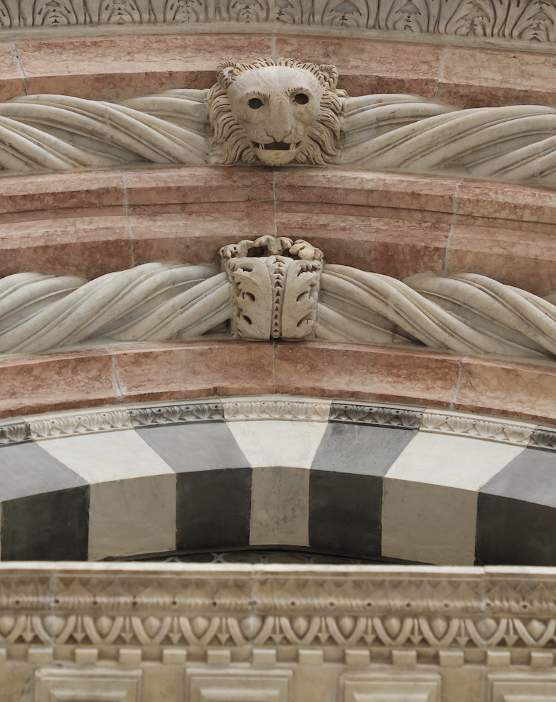 Italian architecture in shades of peach 