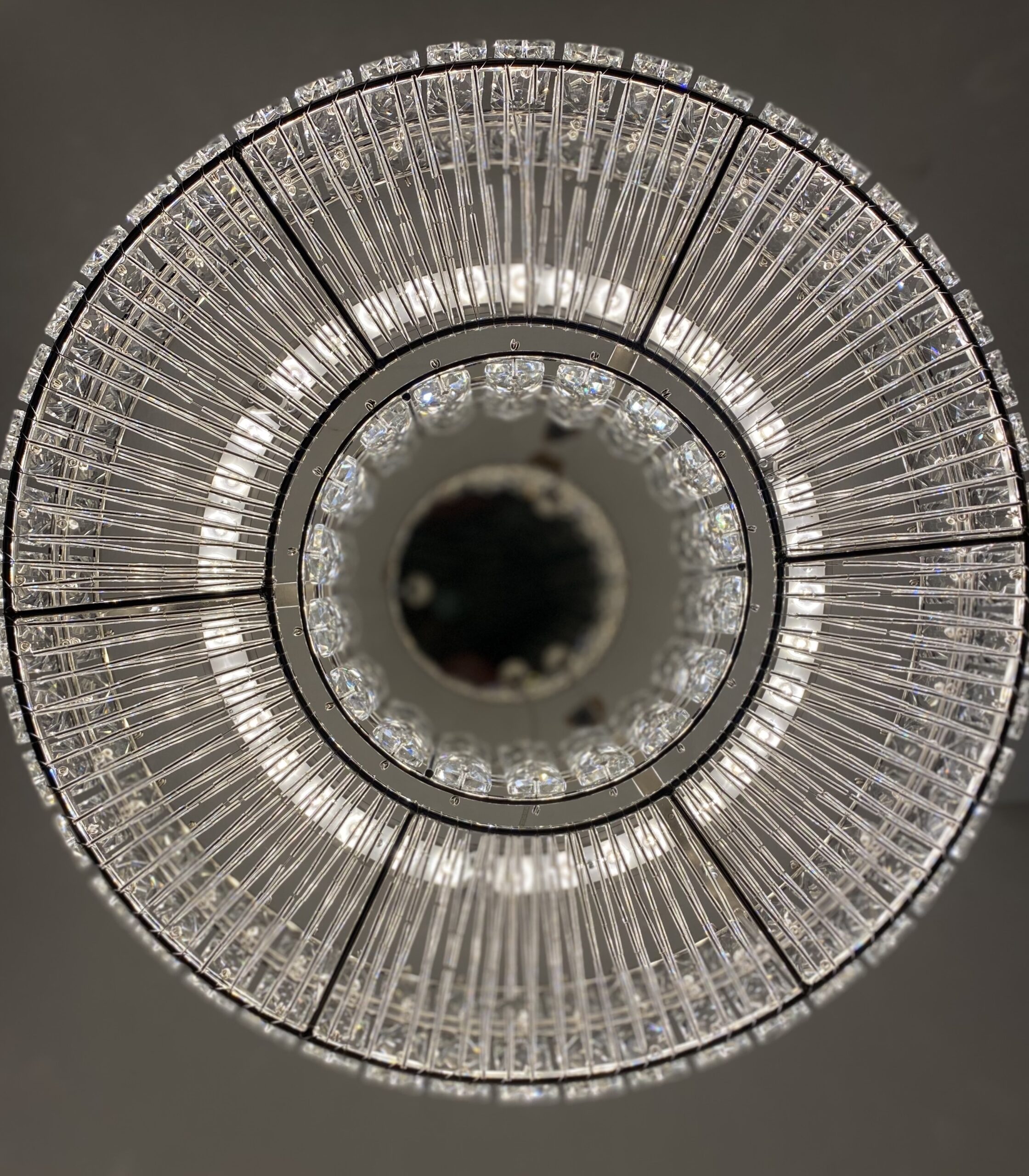 Chandelier from below at Hendy Curzon Gardens Studio